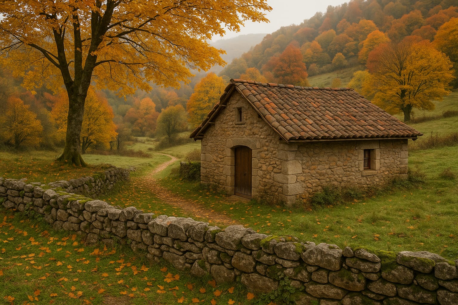 Alojamiento singular en España, cabaña para una escapada original en otoño