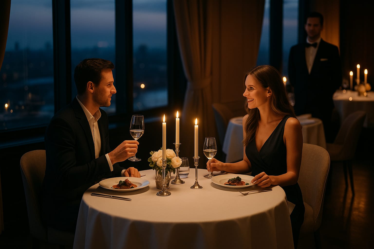 Mesa privada con cena gourmet y servicio exclusivo en experiencia VIP