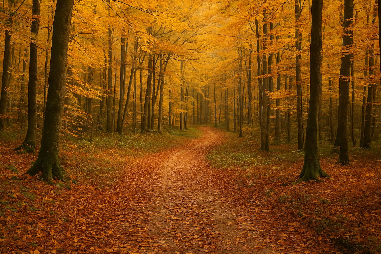 Paisaje otoñal en España para escapadas originales con bosques y rutas de senderismo