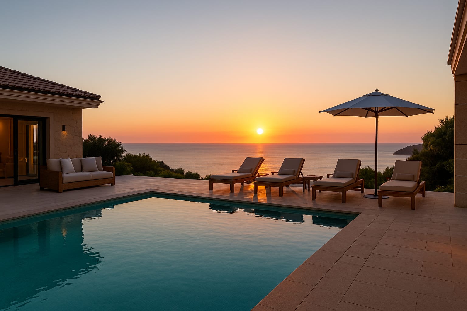 Villa privada con piscina infinita en destino exclusivo para experiencia VIP