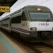 Tren de Renfe detenido en estación con cartel de incidencia