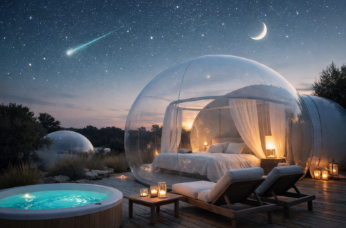 Hotel burbuja en España para escapada romántica bajo las estrellas en plena naturaleza