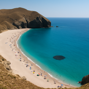 Playa de los Muertos desde el mirador, Almería